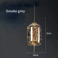 Modern brass glass pendant light bedroom led chandelier
