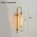Modern brass glass sconce wall lamp for living room