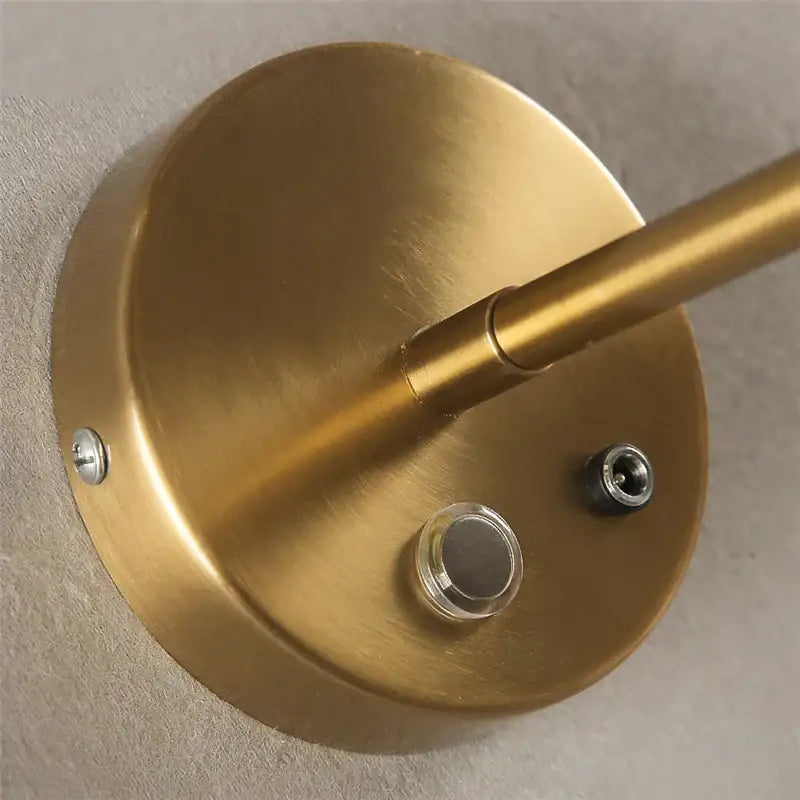 Modern brass golden glass ball wall lamps bedroom sconce