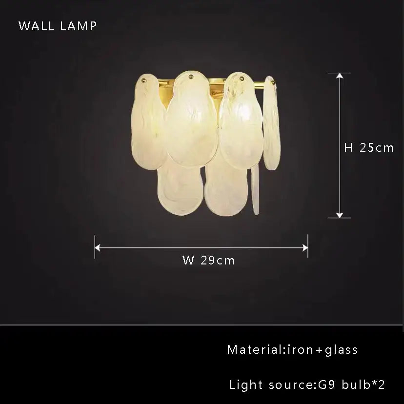 Modern bronze cloud glass led pendant light living room dimmable
