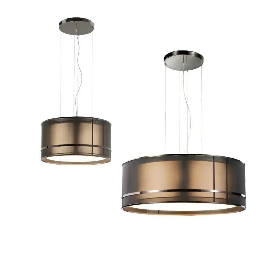 Modern bronze designer fabric ceiling pendant light for dining room