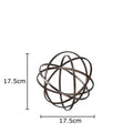 Modern bronze intertwined geometry sculpture marble base desk decoration office