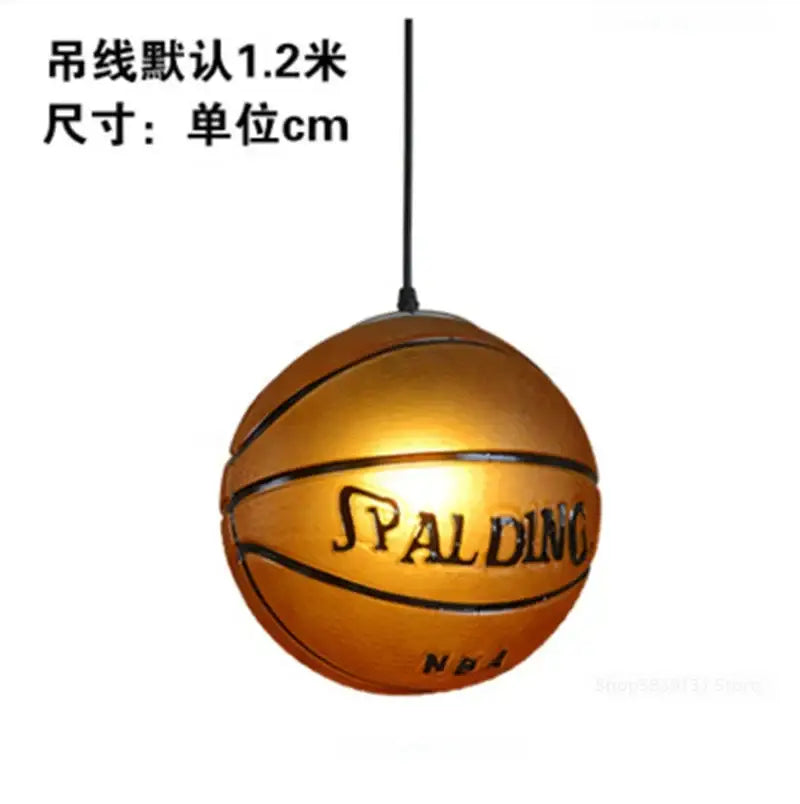 Modern brown basketball pendant lights kitchen hanging lamp