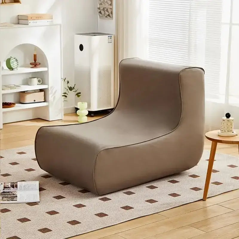 Modern brown & black internet celebrity lazy sofa living room
