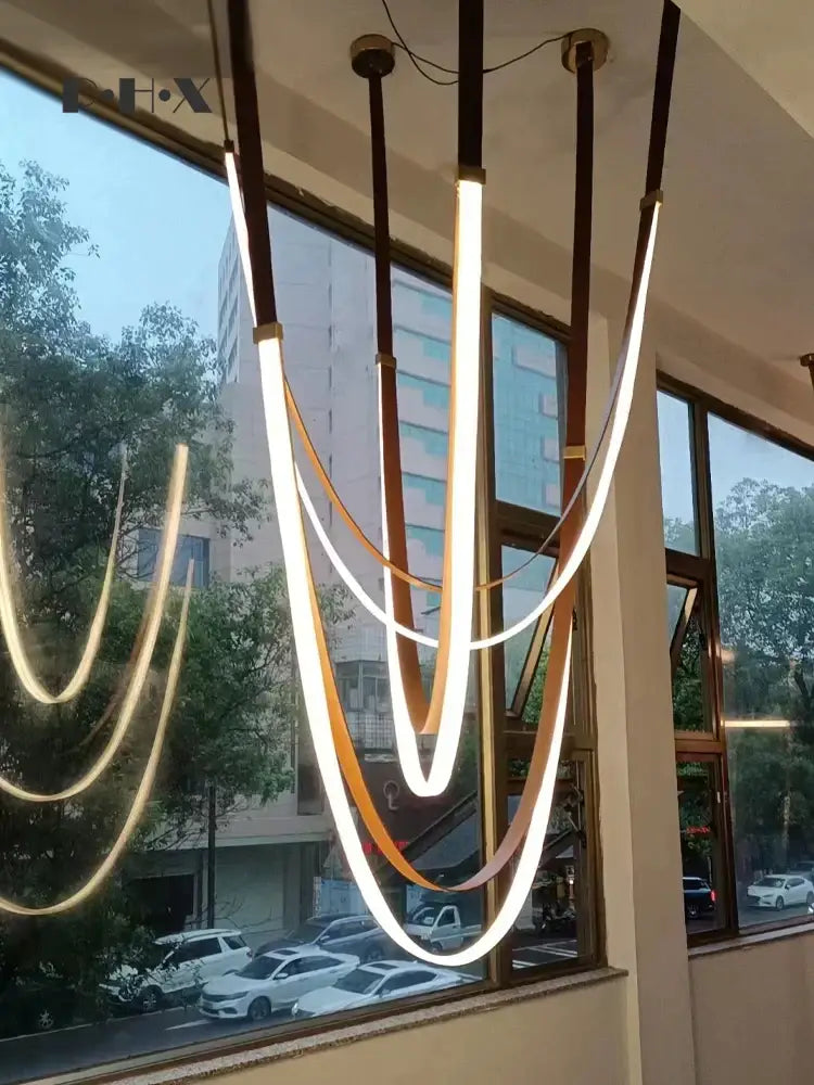 Modern brown & white decorbites designer belt light dining room