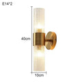 Modern brushed brass crystal wall lamp for bedroom