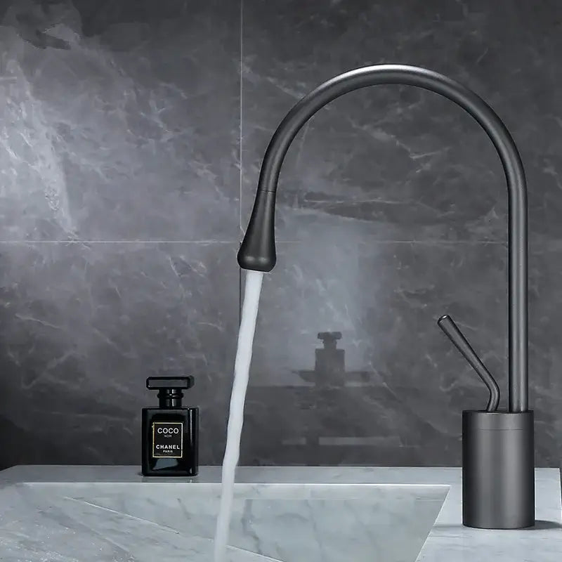 Modern brushed gold basin faucet bathroom swivel sink crane