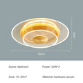 Modern brushed gold double layer 60cm led ceiling light living room