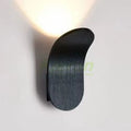 Modern brushed gold led wall lamp living room curved sconce