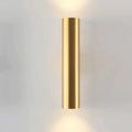 Modern brushed gold & matte black cylindrical wall lights bedroom led