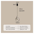 Modern brushed metal & white led bedside pendant light bedroom