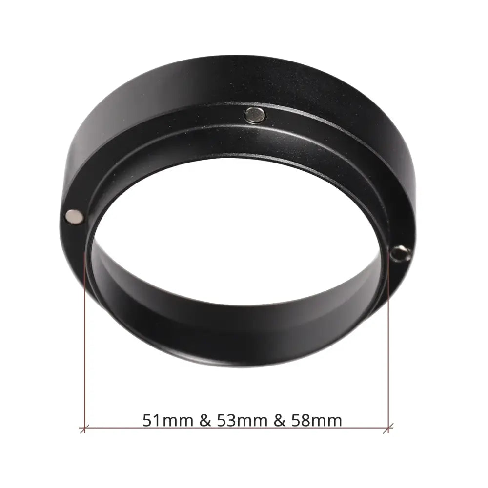 Modern brushed stainless steel espresso dosing ring kitchen tool