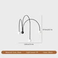 Modern burgundy iron glass led wall light for living room