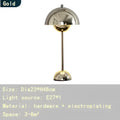 Modern burgundy iron mushroom shape macaron table lamp bedroom light