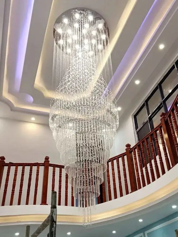 Modern cascading decorbites crystal chandelier for living room