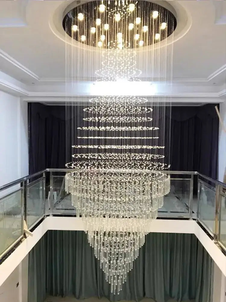 Modern cascading decorbites crystal chandelier for living room