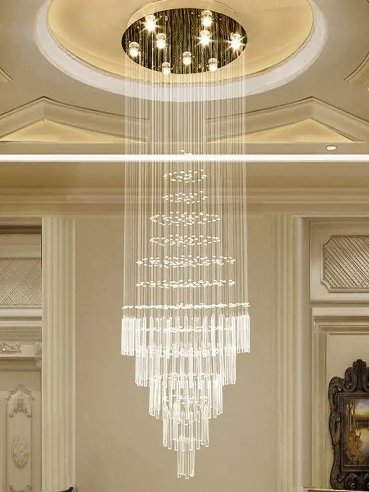 Modern cascading decorbites crystal chandelier for living room
