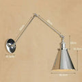 Modern chrome adjustable wall sconce – bedroom articulated wall light