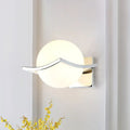 Modern chrome and matte white glass globe wall sconce bedroom light