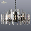 Modern chrome black metal crystal chandelier bedroom pendant light