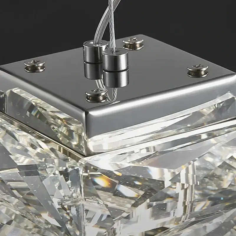 Modern chrome crystal dining table pendant lamp kitchen island