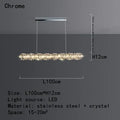 Modern chrome crystal dining table pendant lamp kitchen island