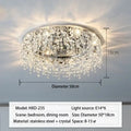 Modern chrome crystal led ceiling chandelier for living room