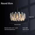 Modern chrome crystal led chandelier bedroom pendant light