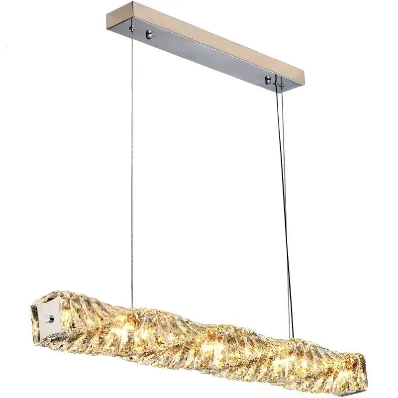 Modern chrome crystal led pendant – dining room chandelier