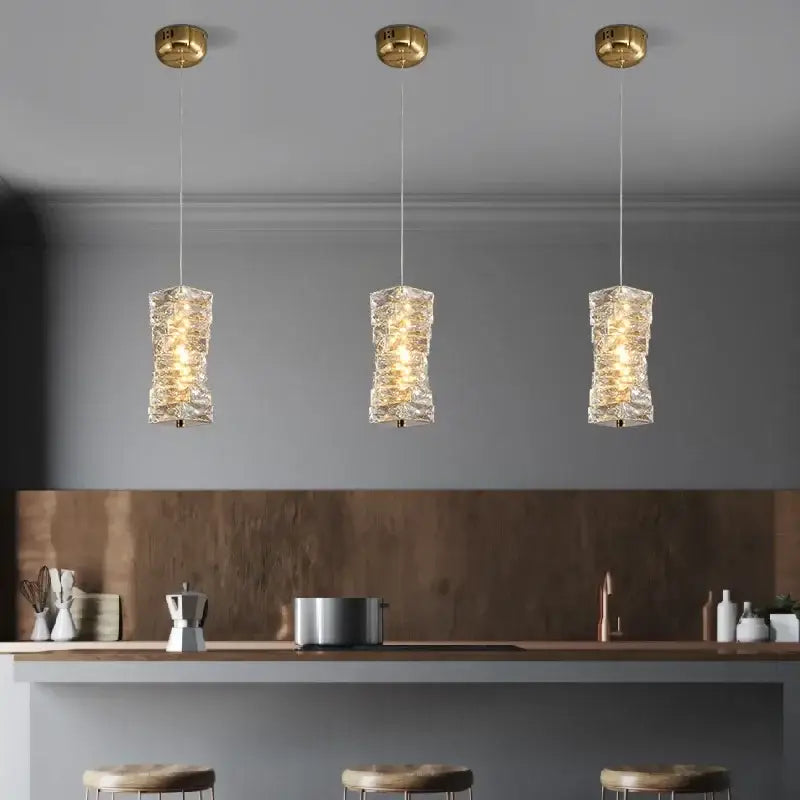 Modern chrome crystal led pendant – dining room chandelier