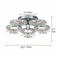 Modern chrome crystal nordic led ceiling chandelier living room flower