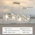 Modern chrome crystal ring chandelier dining room pendant light