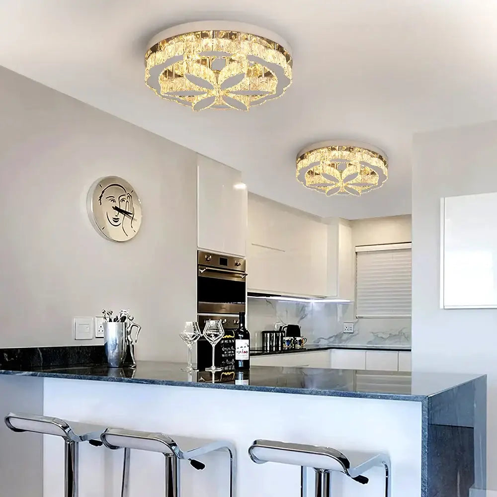 Modern chrome decorbites crystal ceiling chandelier living room light