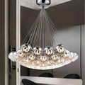 Modern chrome decorbites crystal glass ball pendant light living room