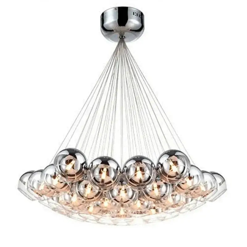 Modern chrome decorbites crystal glass ball pendant light living room