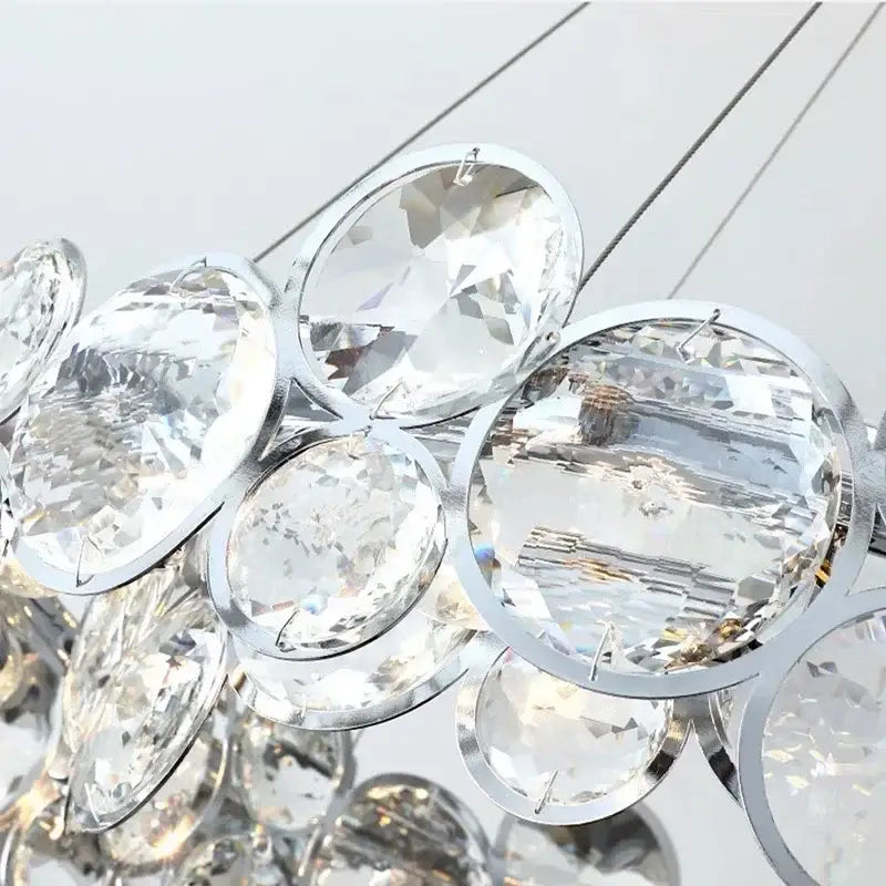 Modern chrome decorbites crystal led chandelier dining room light