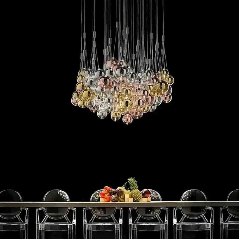 Modern chrome decorbites glass ball pendant light for living room