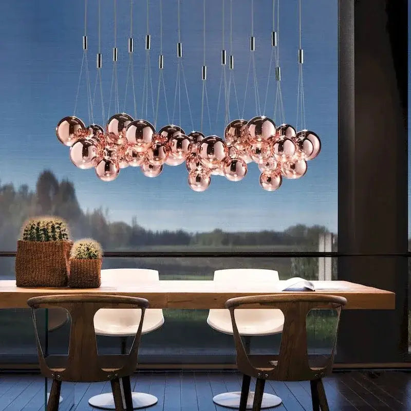 Modern chrome decorbites glass ball pendant light for living room