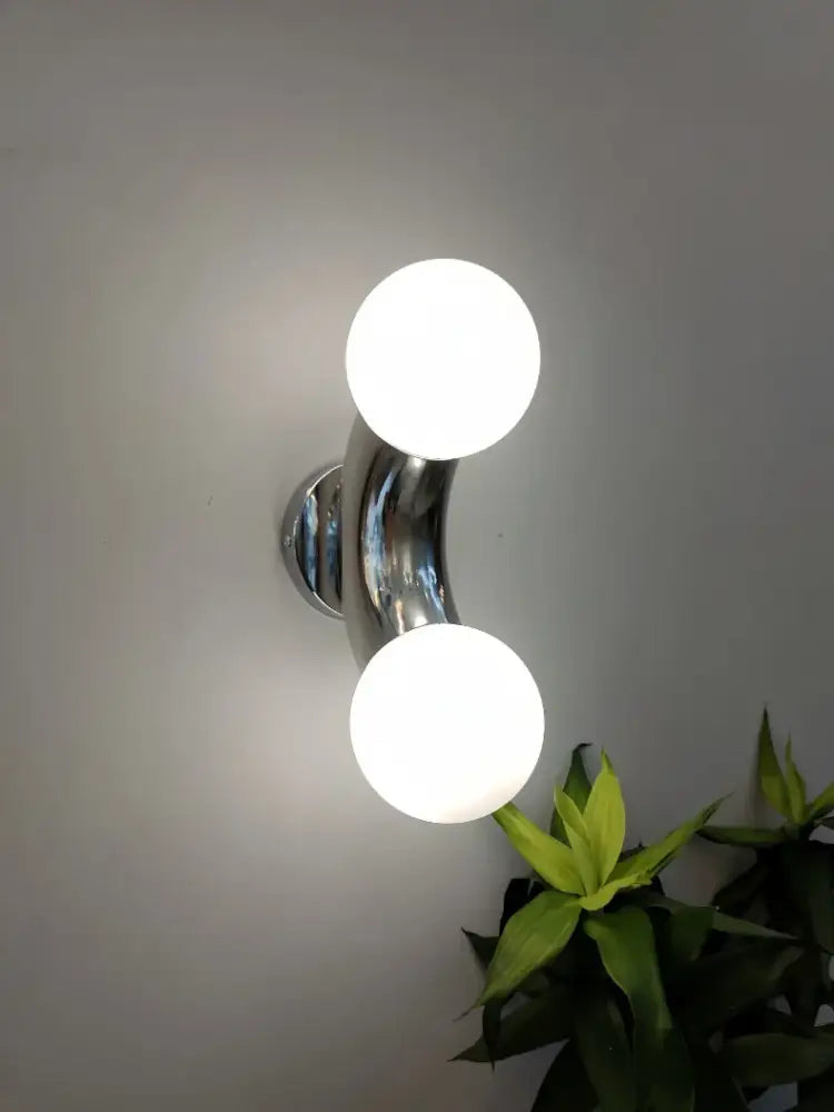 Modern chrome designer grape wall sconce – bedroom glass light