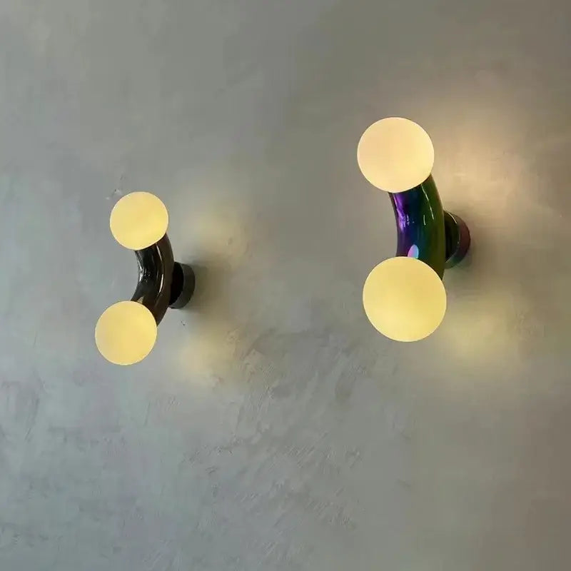 Modern chrome designer grape wall sconce – bedroom glass light