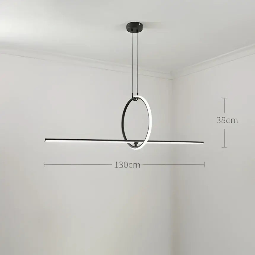 Modern chrome geometric led pendant light for dining room