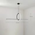 Modern chrome geometric led pendant light for dining room