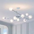 Modern chrome glass ball led chandelier – dining room pendant light