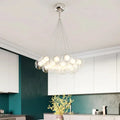 Modern chrome glass ball led chandelier for living room dining room