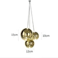 Modern chrome glass ball pendant light – dining room chandelier