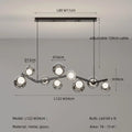 Modern chrome glass globe chandelier – dining room branching light