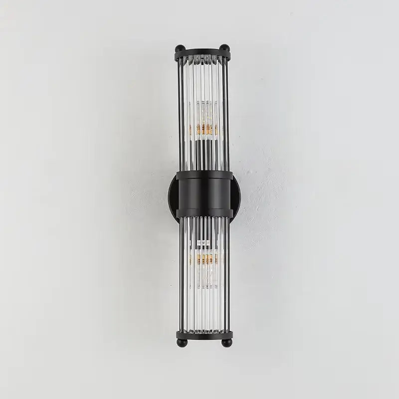 Modern chrome glass rod wall sconce – bathroom vanity lights