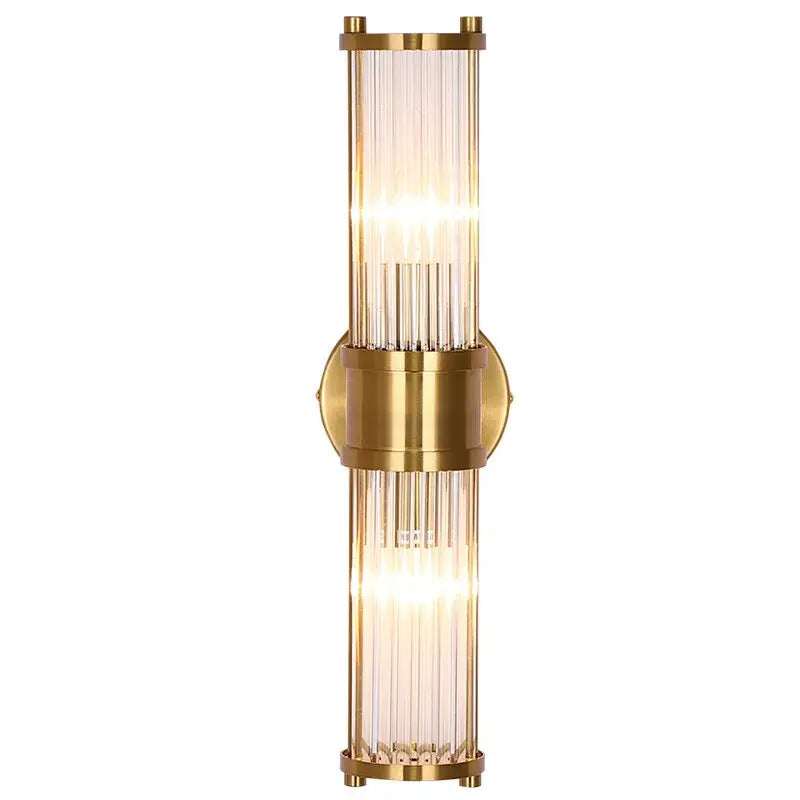Modern chrome glass rod wall sconce – bathroom vanity lights