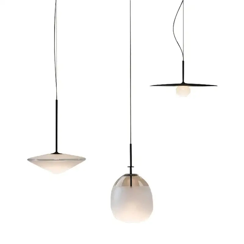 Modern chrome glass saucer led chandelier for living room lighting
