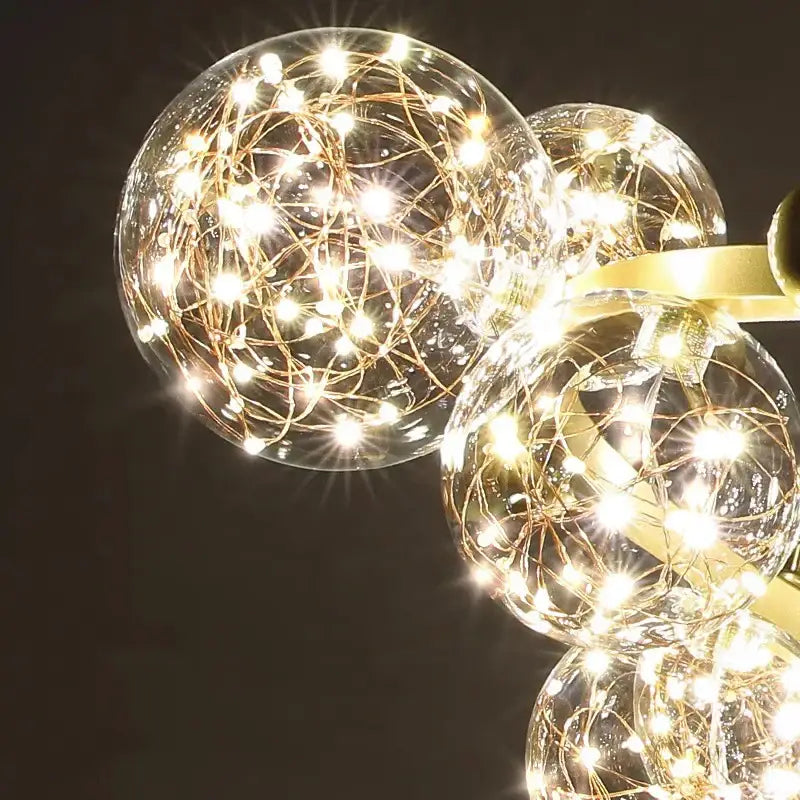 Modern chrome & gold decorbites crystal chandelier living room light